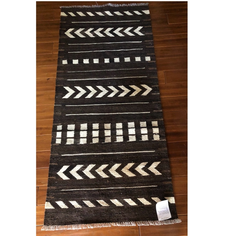 Depot 62 Brown Kilim Wool Handmade Rug